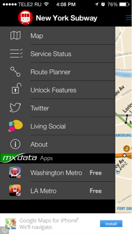Be in control of your journey with New York Subway Map NY Metro menu photo