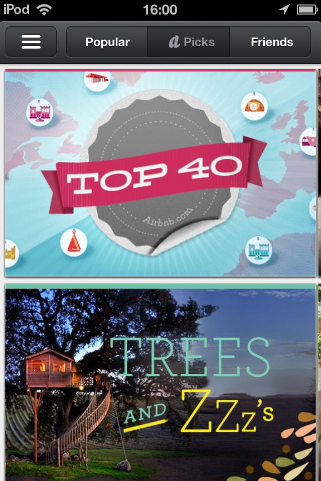Airbnb — search for housing around the world airbnb picks photo