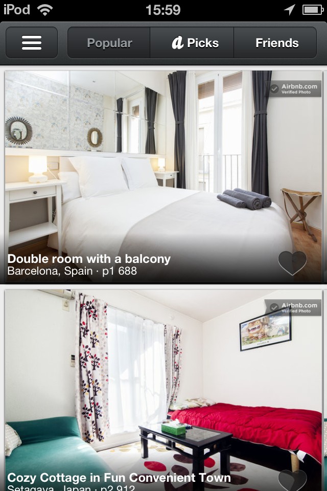 Airbnb — search for housing around the world airbnb popular photo