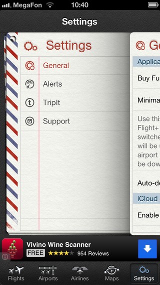 Flight+ Airports are nearer, than you thought flight+ settings photo