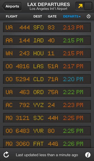 On board with FlightBoard flightboard lax departures photo