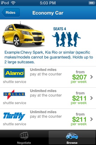 Book hotels quickly and easily with Priceline priceline car results photo