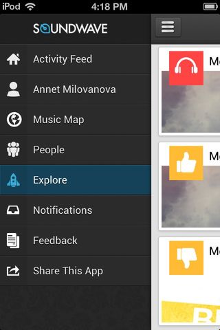 Soundwave — find out what the world is listening to! soundwave menu photo