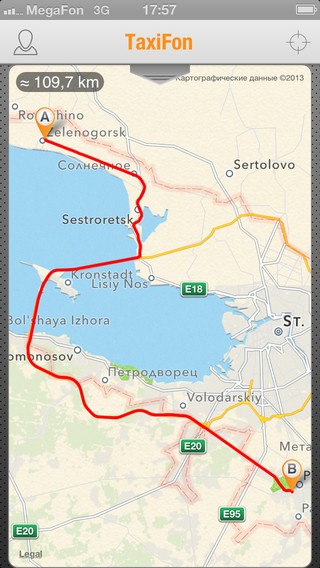 TaxiFon taxi with comfort taxifon map photo