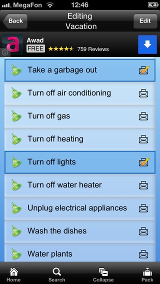 Pack things with uPackingList! upackinglist editing vacation 2 photo