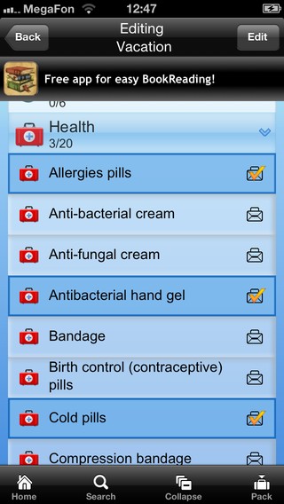 Pack things with uPackingList! upackinglist health photo